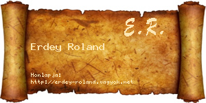Erdey Roland névjegykártya