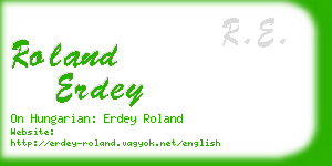 roland erdey business card